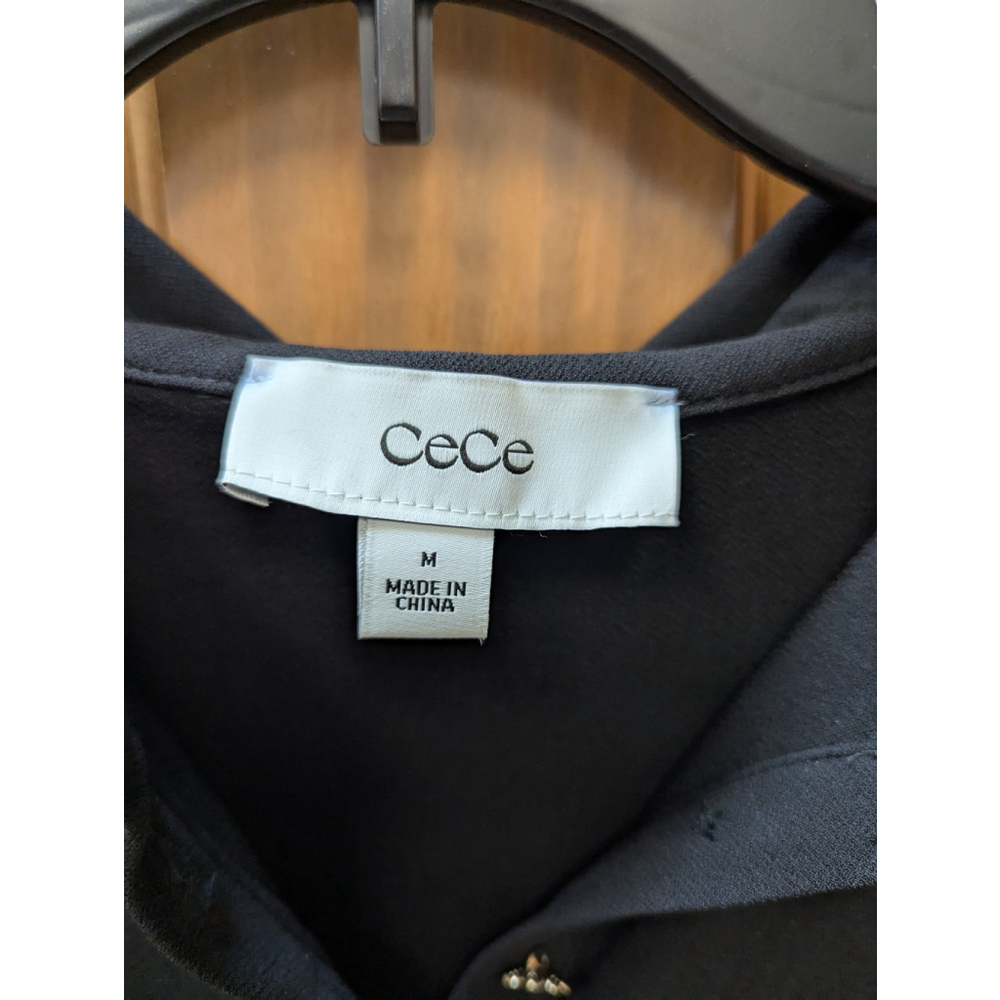 NWTs, Cece, Black Polo Collar Dress with Daisy Button Detail – Size M - Picture 6 of 9